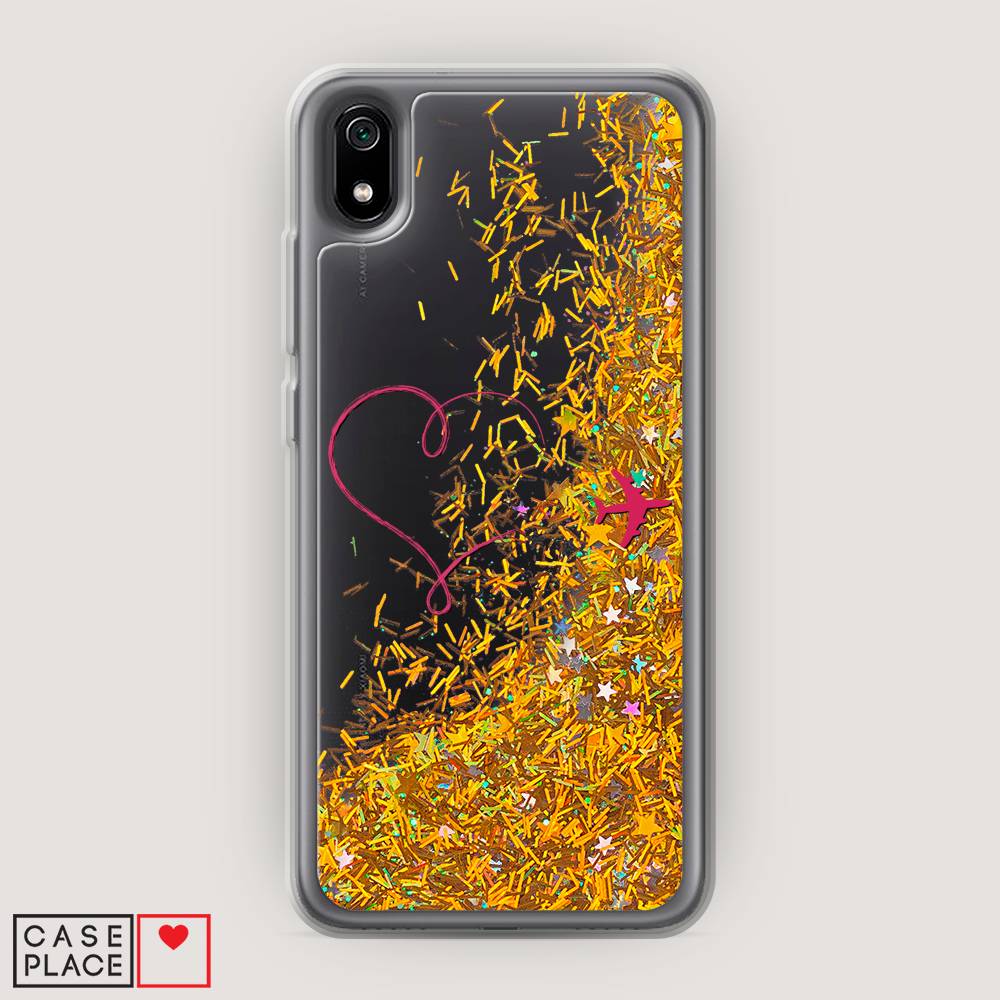 

Чехол Awog на Xiaomi Redmi 7A "Сердце и самолет", Разноцветный, 35490-1