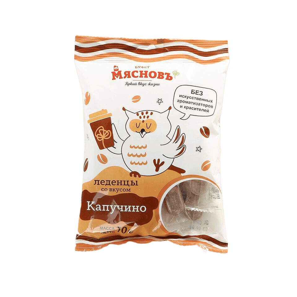

Карамель леденцовая МясновЪ БУФЕТ со вкусом капучино 70 г