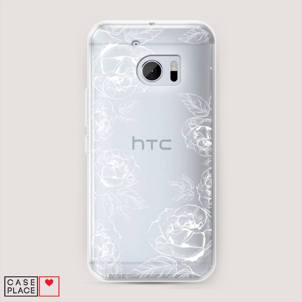 

Чехол на HTC One M10 (HTC 10) "Розы графика", Черный;серый, 101950-2