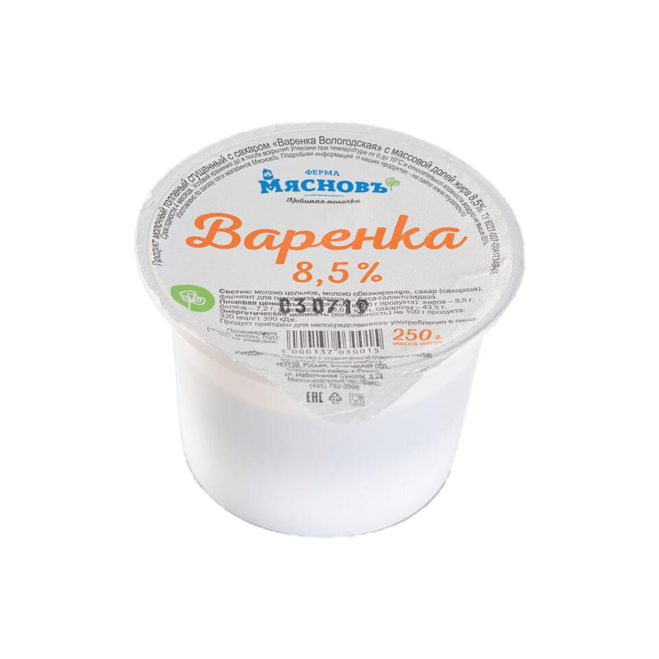 

Сгущенное молоко МясновЪ ФЕРМА Варенка 8,5% 250 г
