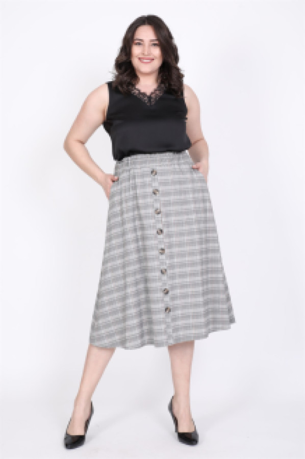 

Юбка женская My Line Moda 782 серая 42 (доставка из-за рубежа), 782