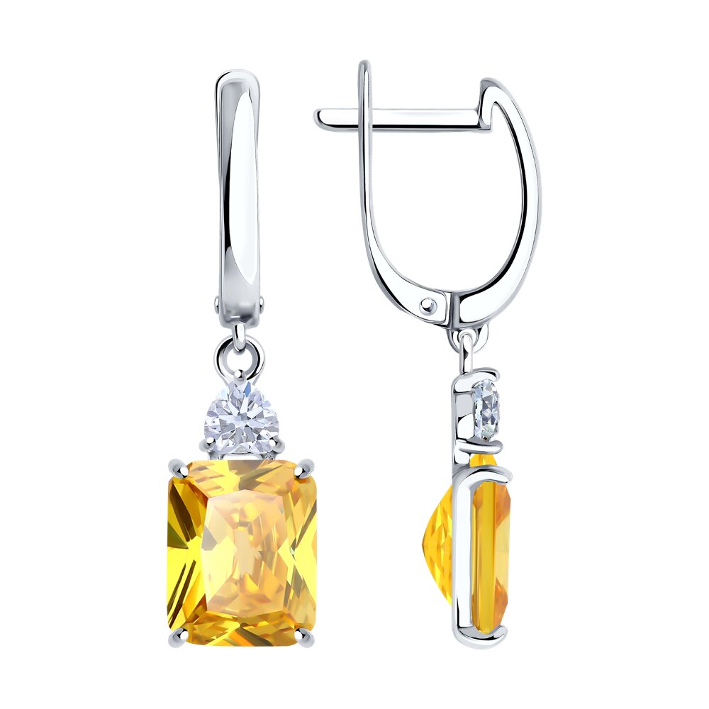 

Серьги из серебра SOKOLOV 94026763, фианит, 94026763