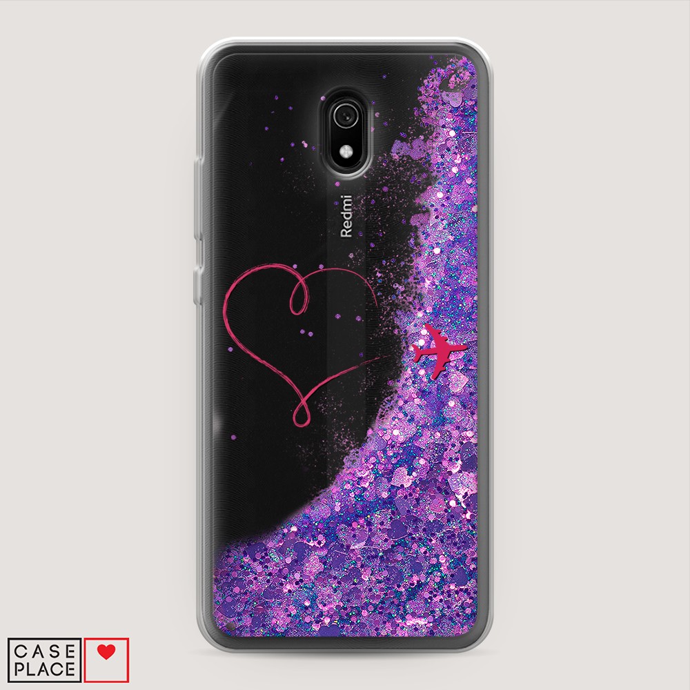 

Чехол Awog на Xiaomi Redmi 8A "Сердце и самолет", Разноцветный, 37292-1