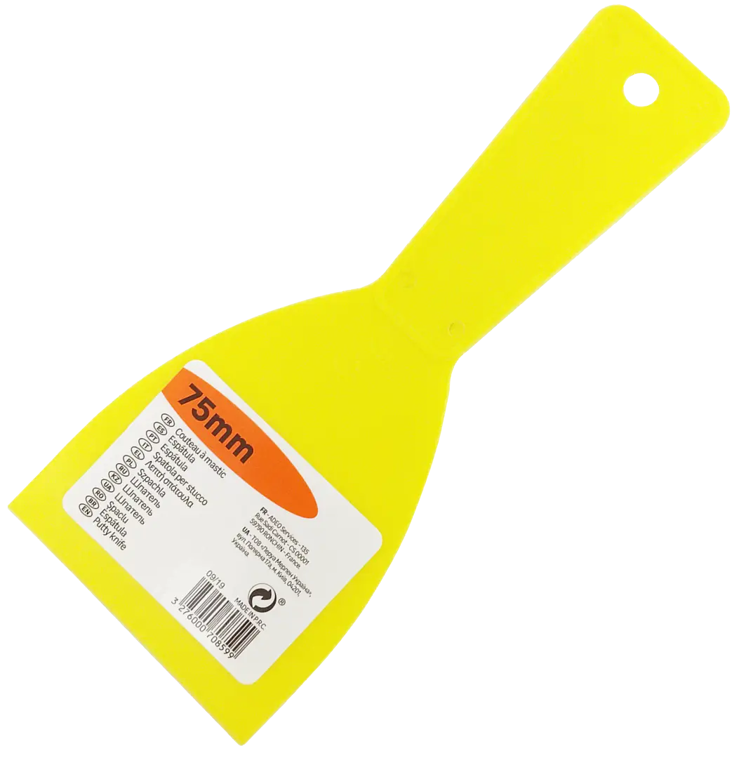 Шпатель пластиковый, 75 мм пластиковый шпатель для поклейки обоев нож канцелярский 9мм угол 60гр yunpoint n9 60