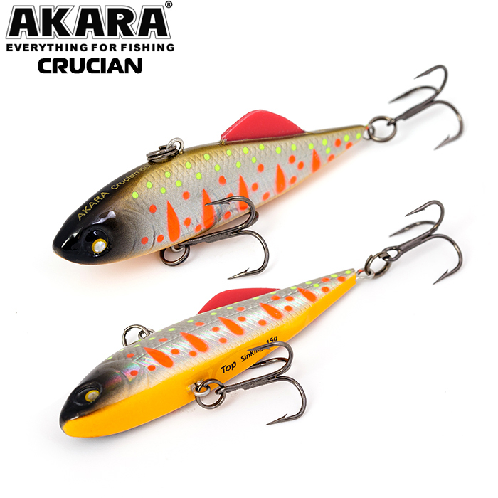 

Воблер Akara раттлин Crucian 60 мм 15 гр 8/15 oz 2,4 in A110, Разноцветный, Crucian