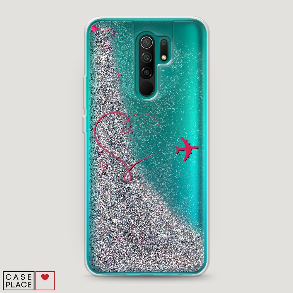 

Чехол Awog на Xiaomi Redmi 9 "Сердце и самолет", Разноцветный, 38391-1