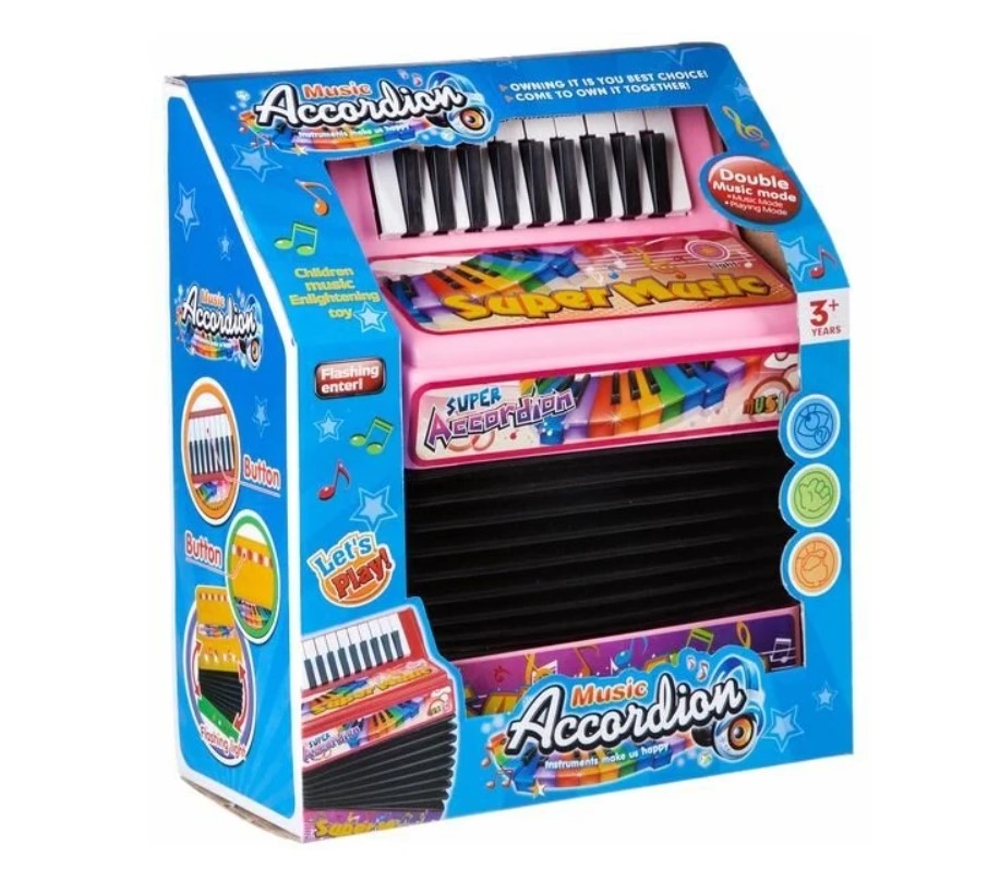 

Игрушка муз. Аккордеон арт. 20233, Розовый