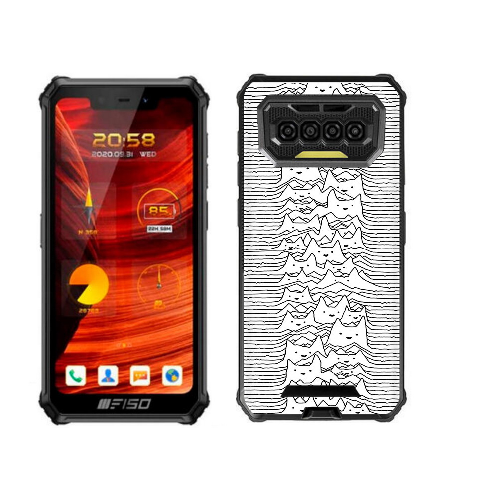 

Чехол бампер MyPads черно белые коты 3D для Oukitel F150 Bison, Прозрачный, Tocco