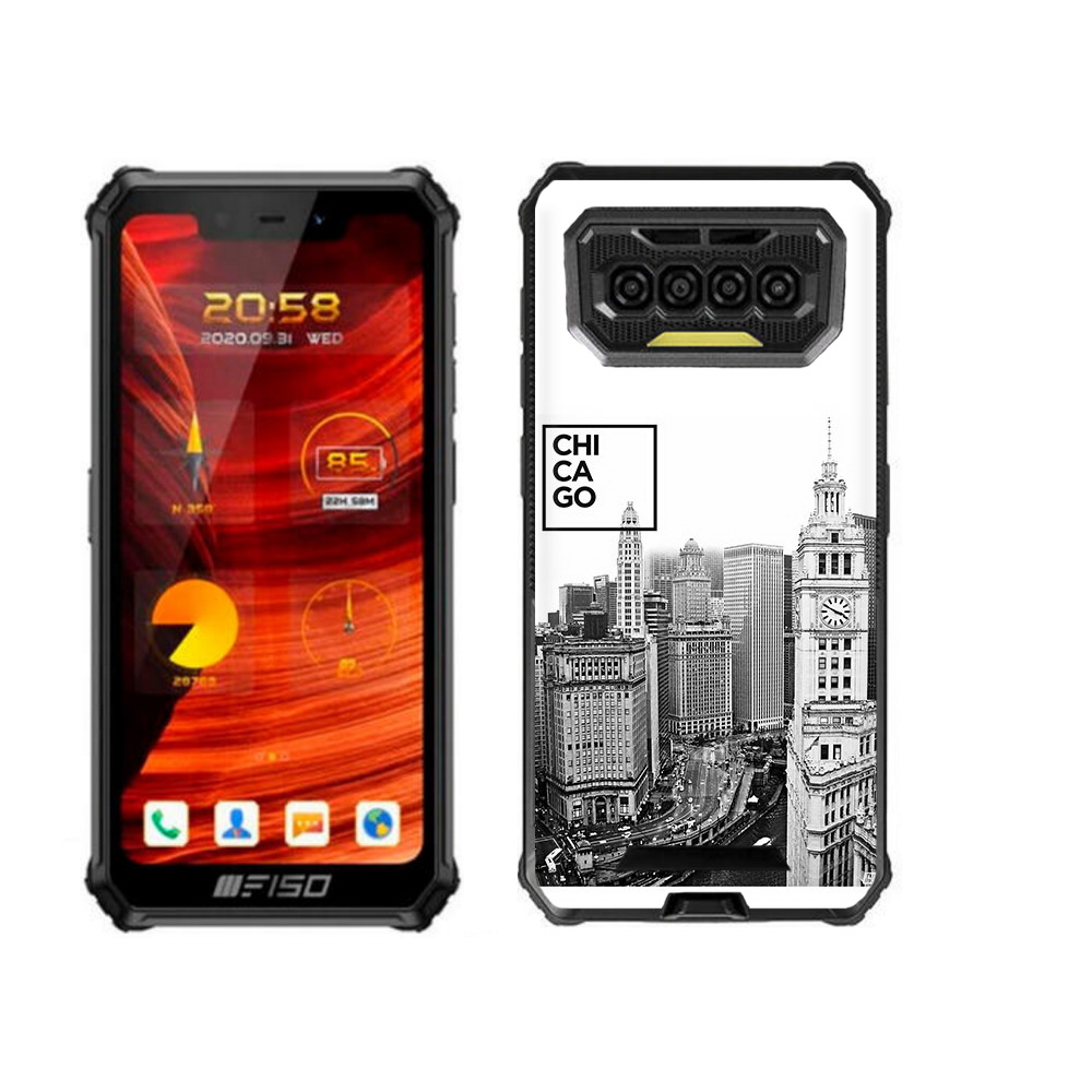 

Чехол бампер MyPads черно белый чикаго для Oukitel F150 Bison, Прозрачный, Tocco