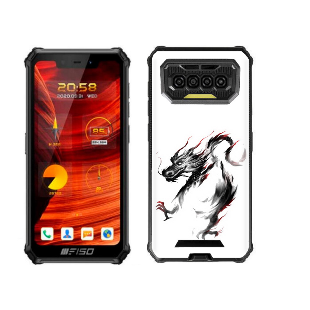 

Чехол бампер MyPads черный дракон для Oukitel F150 Bison 2021, Прозрачный, Tocco