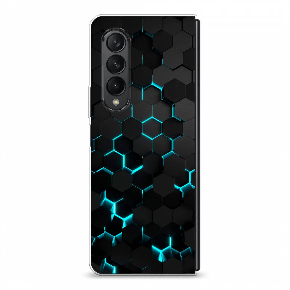 

Чехол Awog на Samsung Galaxy Z Fold 3 / Самсунг Z Fold 3 "Соты бирюзовые", Черный;голубой;синий, 2103650-3