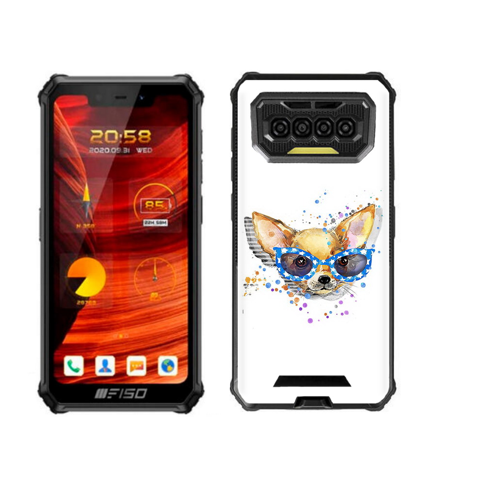 

Чехол бампер MyPads чихуа-хуа в очках для Oukitel F150 Bison, Прозрачный, Tocco