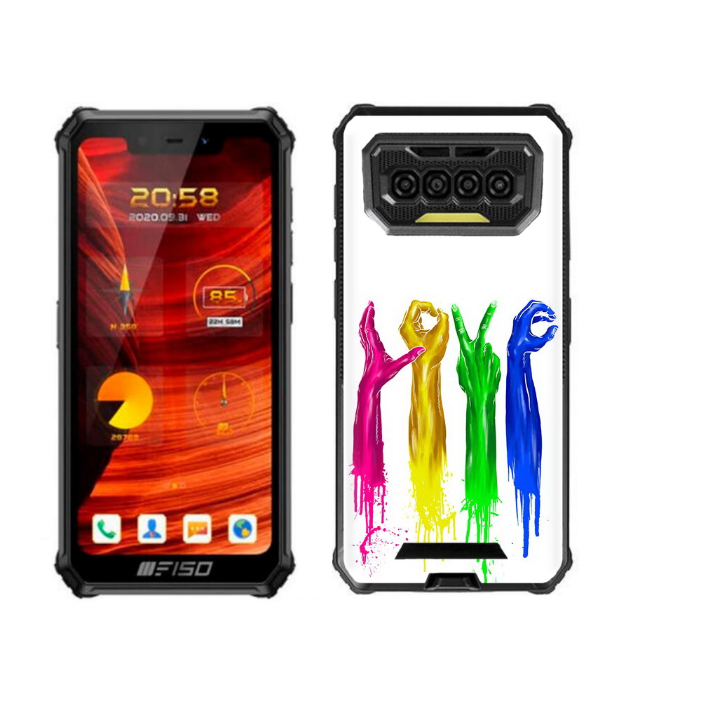 

Чехол бампер MyPads яркие руки love для Oukitel F150 Bison 2021, Прозрачный, Tocco