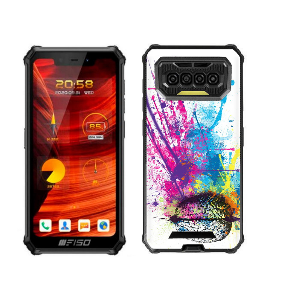

Чехол бампер MyPads яркий красочный мозг для Oukitel F150 Bison, Прозрачный, Tocco