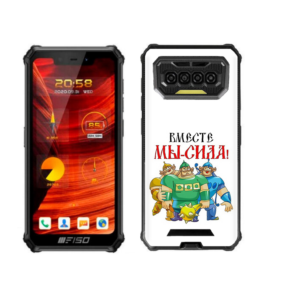 

Чехол бампер MyPads 23 февраля богатыри для Oukitel F150 Bison, Прозрачный, Tocco