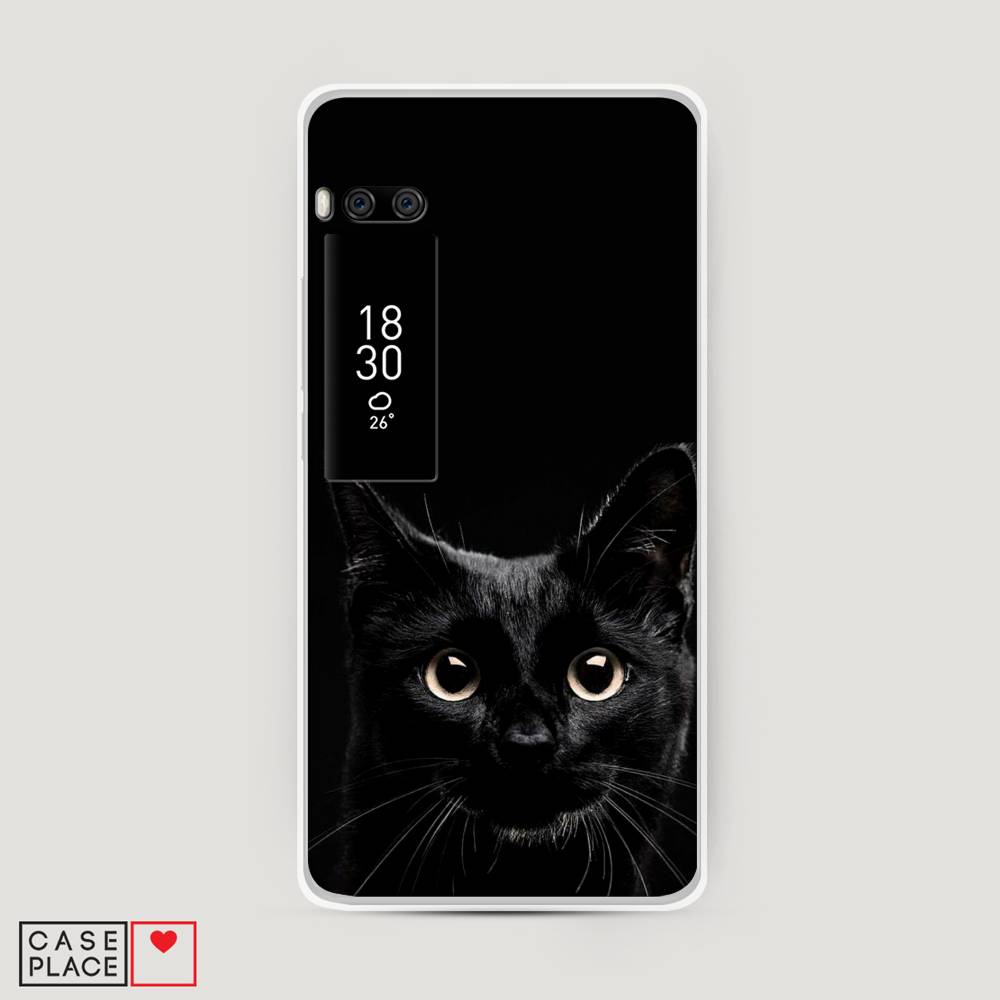

Чехол Awog на Meizu Pro 7 Plus "Добрый кот", Черный, 71950-1