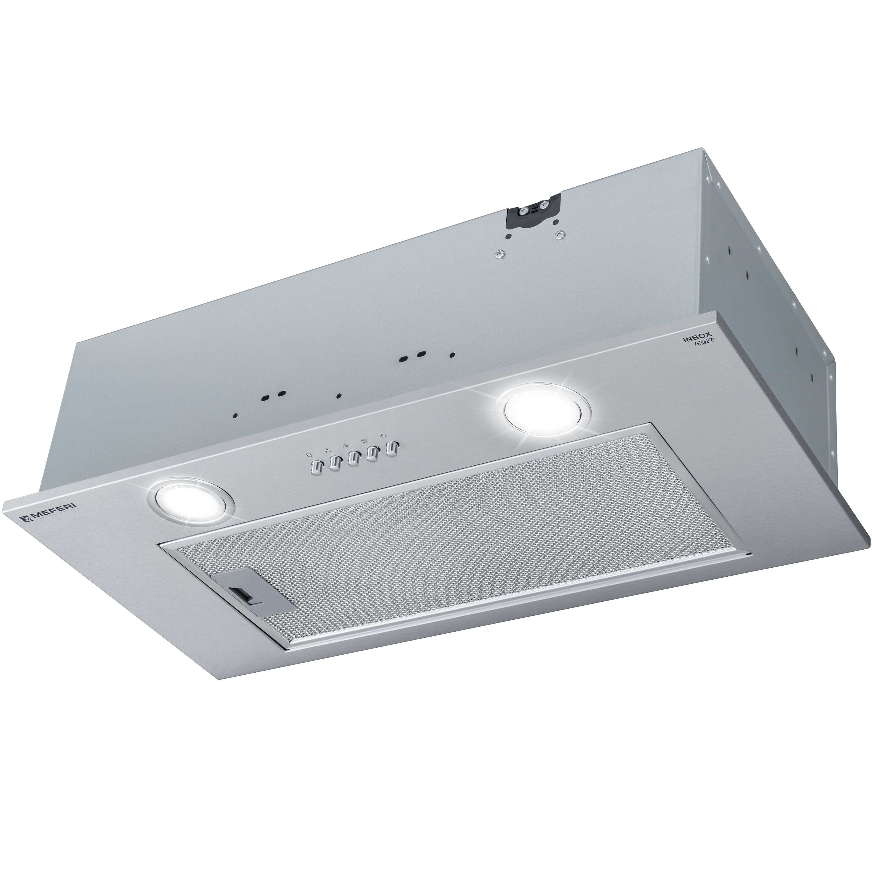 Вытяжка встраиваемая Meferi INBOX60IX POWER серебристая