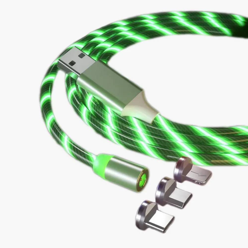 Кабель Lightning, USB Type-C, micro USB-USB KICT Кабель USB Магнитный 1.5 м зеленый