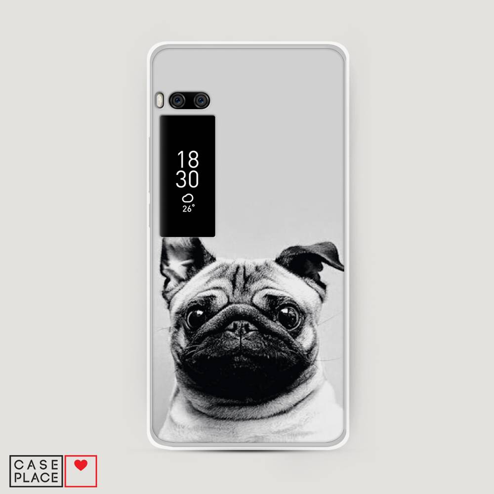 

Чехол Awog на Meizu Pro 7 Plus "Ушастый мопс", Серый, 71950-1
