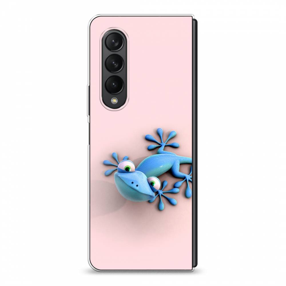 

Чехол Awog на Samsung Galaxy Z Fold 3 / Самсунг Z Fold 3 "Голубая ящерка", Розовый;голубой;белый, 2103650-2