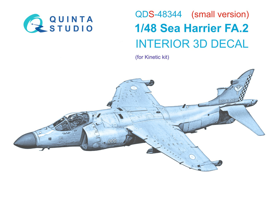 

QDS-48344 3D Декаль интерьера кабины Sea Harrier FA.2 Kinetic Малая версия, Цветной