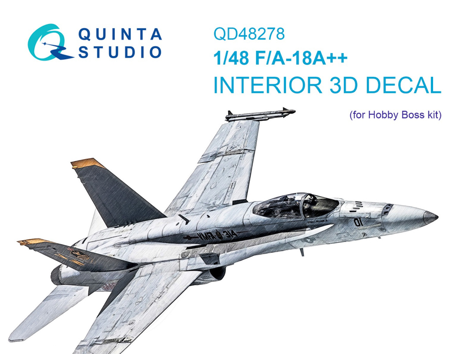 

QD48278 3D Декаль интерьера кабины F/A-18А HobbyBoss, Цветной