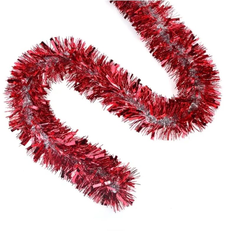 Дождик новогодний Morozco Морозко-2 М0833 35 см красный серебристый