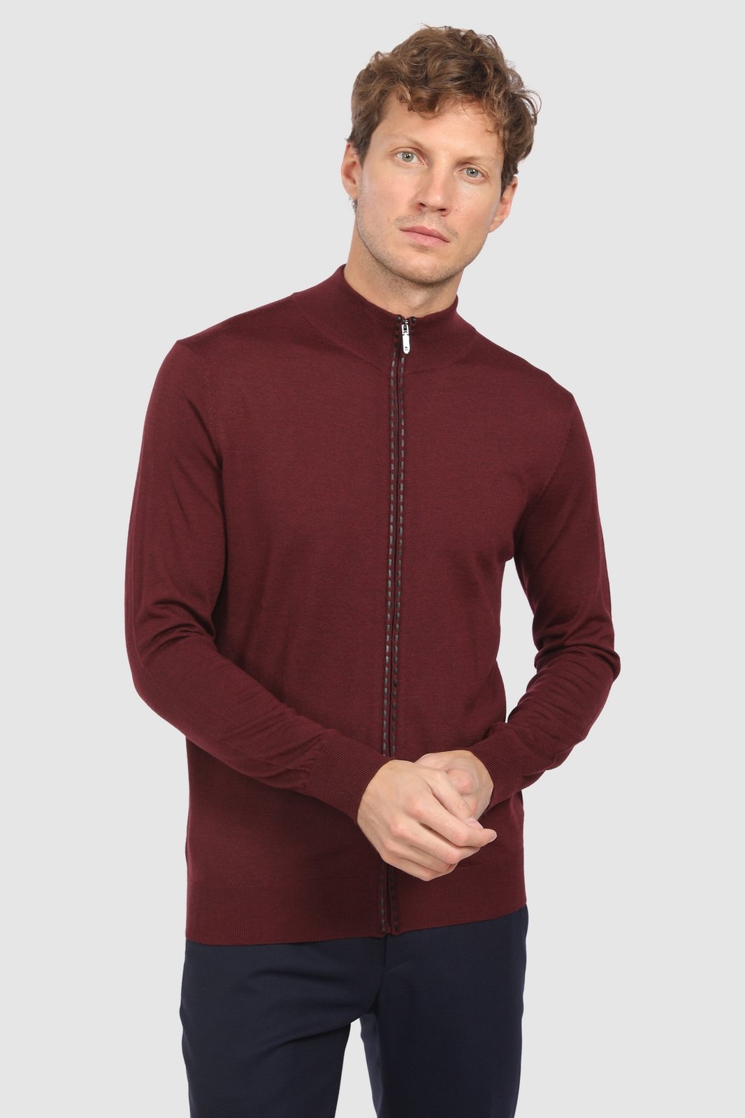 

Кардиган мужской 19W-CZBL07-T/56 Kanzler красный XS, 19W-CZBL07-T/56