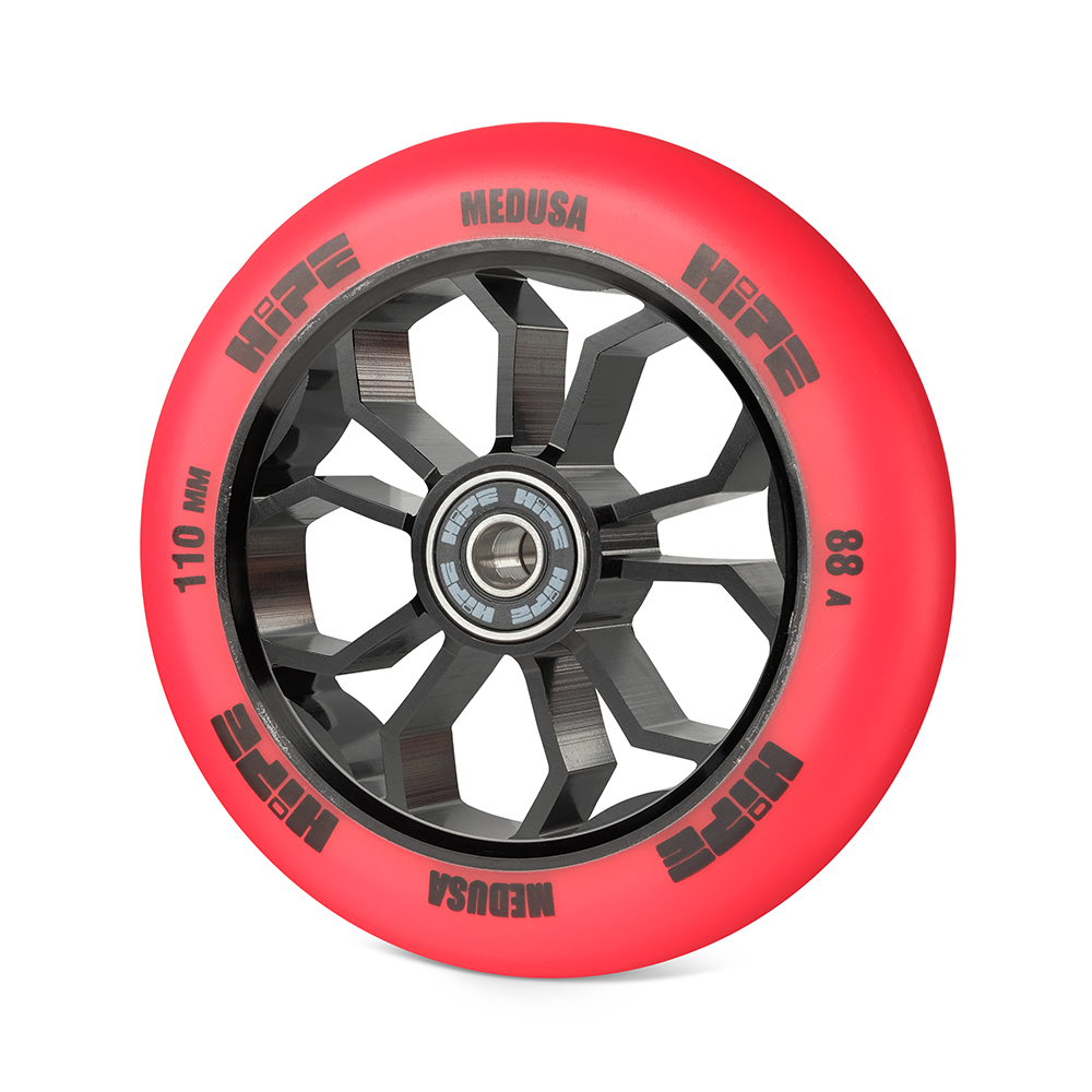 Колесо для самоката Hipe Medusa Wheel LMT36 110 мм красное/черное
