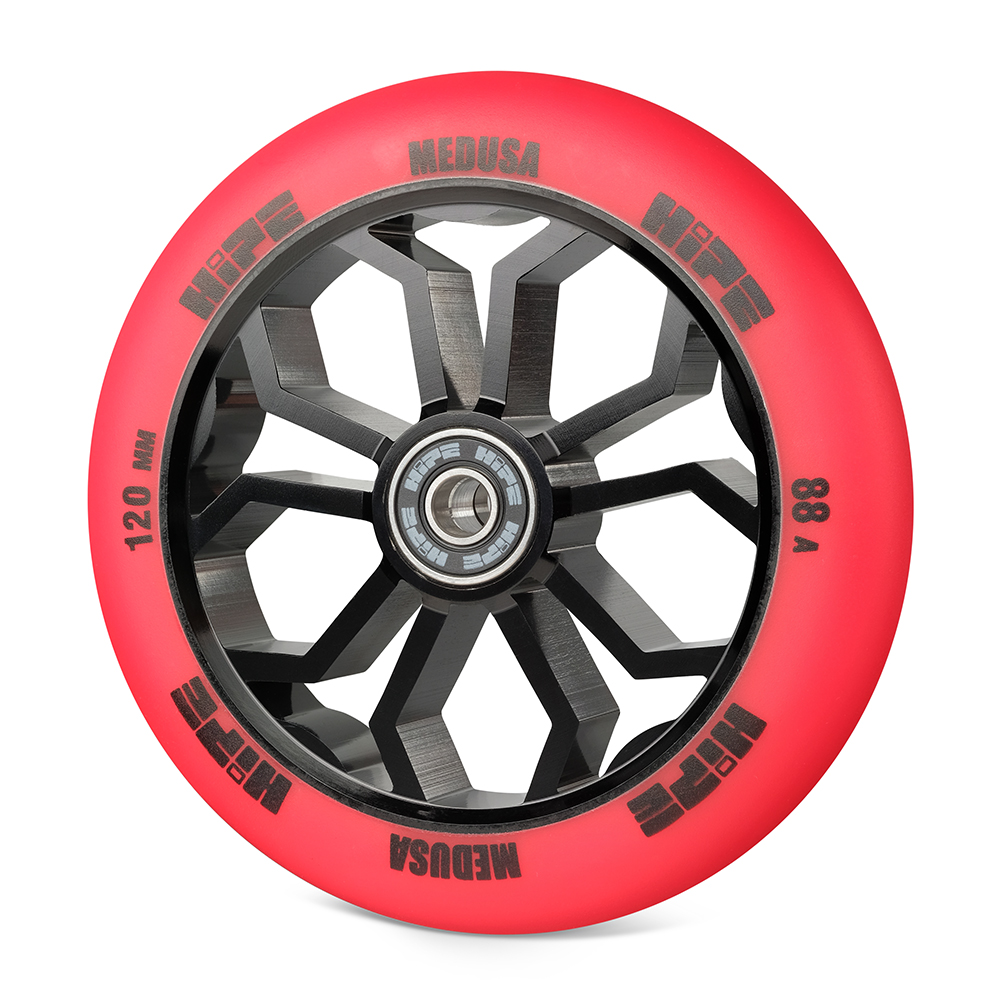 Колесо для самоката Hipe Medusa Wheel LMT36 120 мм красное/черное