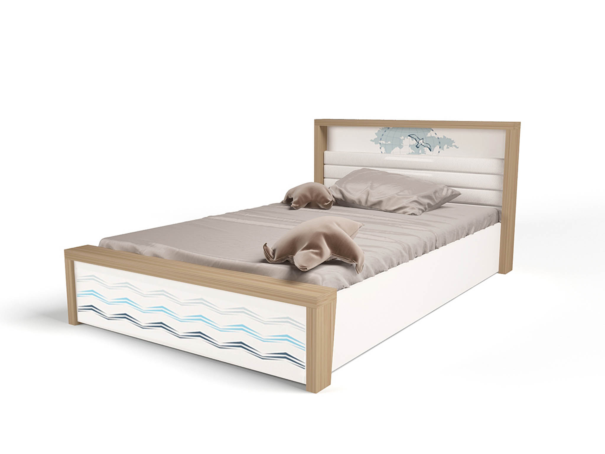 

Кровать ABC-KING 190х120 №5MIX OCEAN №5 с под.мех (голубой), OCEAN №5