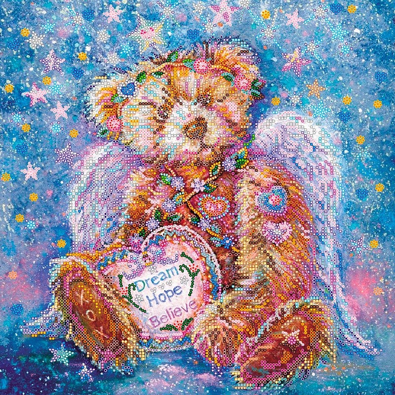 

Схемы для вышивания бисером Плюшевый ангел АС-314, 30x30 см от Абрис Арт