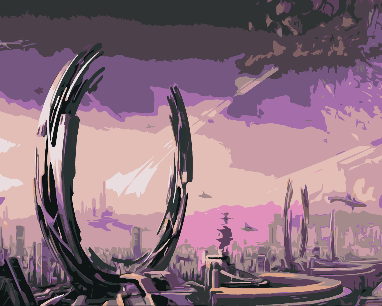 

Картина по номерам Космопорт Живопись по номерам pz5, Космопорт pz5