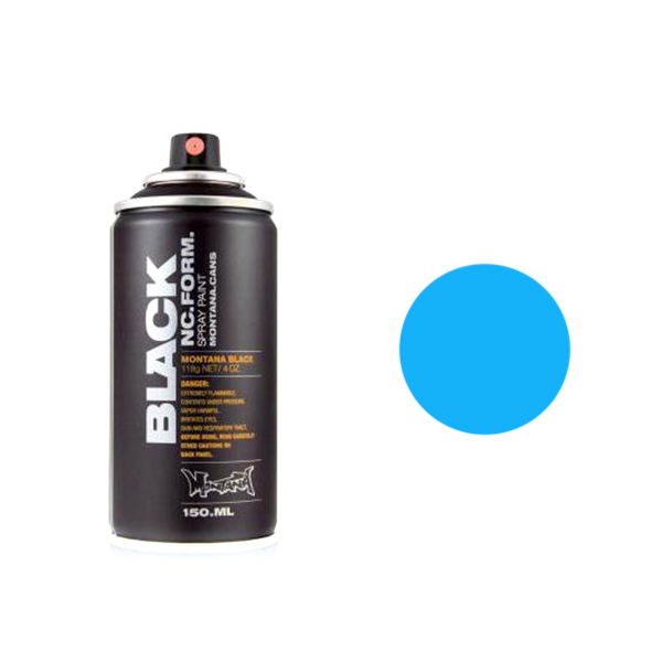фото Аэрозольная краска montana black light blue 150 мл голубая