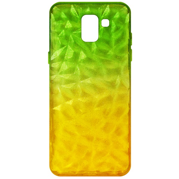 фото Чехол crystal krutoff для samsung galaxy j6 2018 (sm-j600) yellow/green