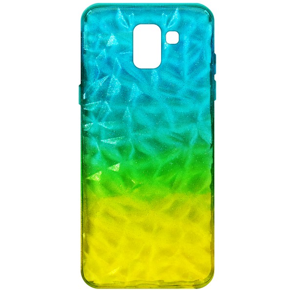 фото Чехол crystal krutoff для samsung galaxy j6 2018 (sm-j600) yellow/blue