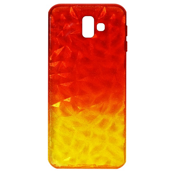 фото Чехол crystal krutoff для samsung galaxy j6+ (sm-j610) yellow/red