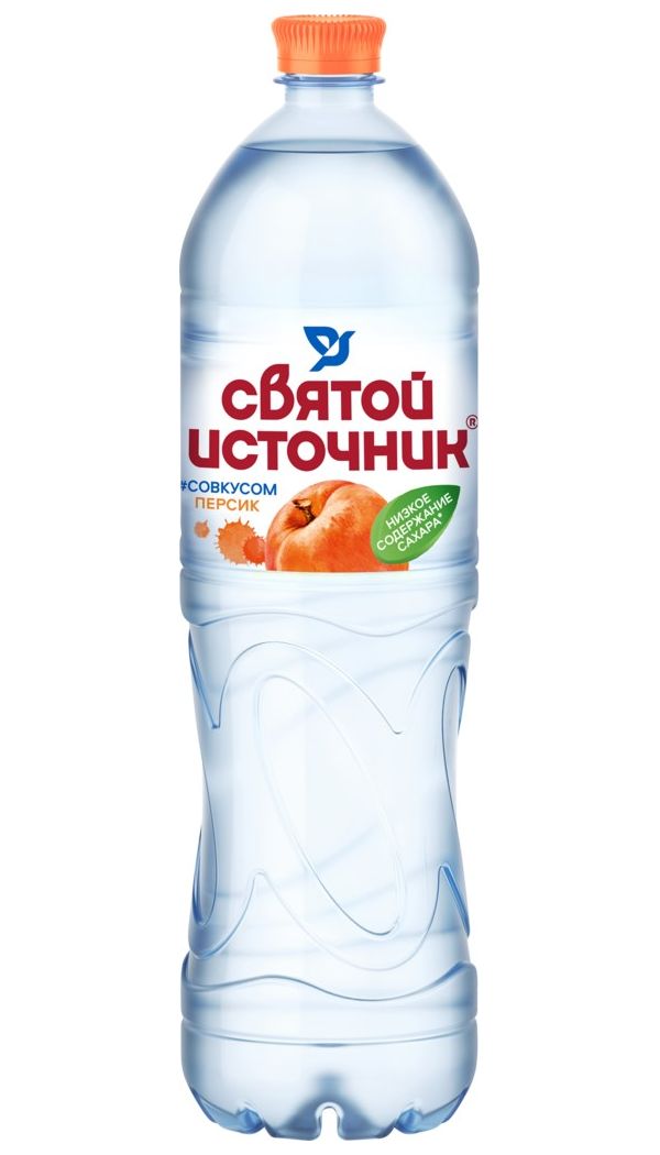 Вода питьевая Святой Источник со вкусом персика негазированная 1,5 л х 6 шт