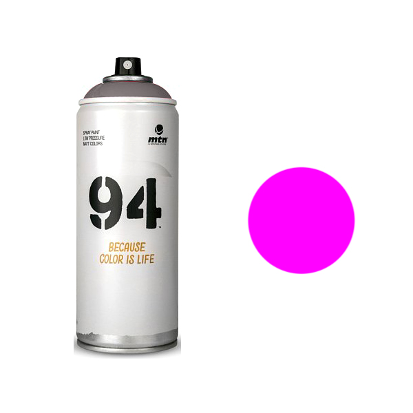 Аэрозольная краска Mtn 94 Fluor флуоресцентная 400 мл розовый