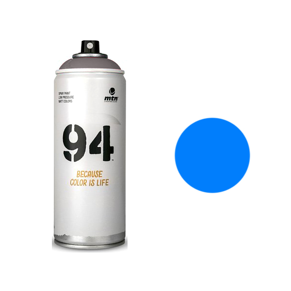 Аэрозольная краска Mtn 94 Fluor флуоресцентная 400 мл синяя