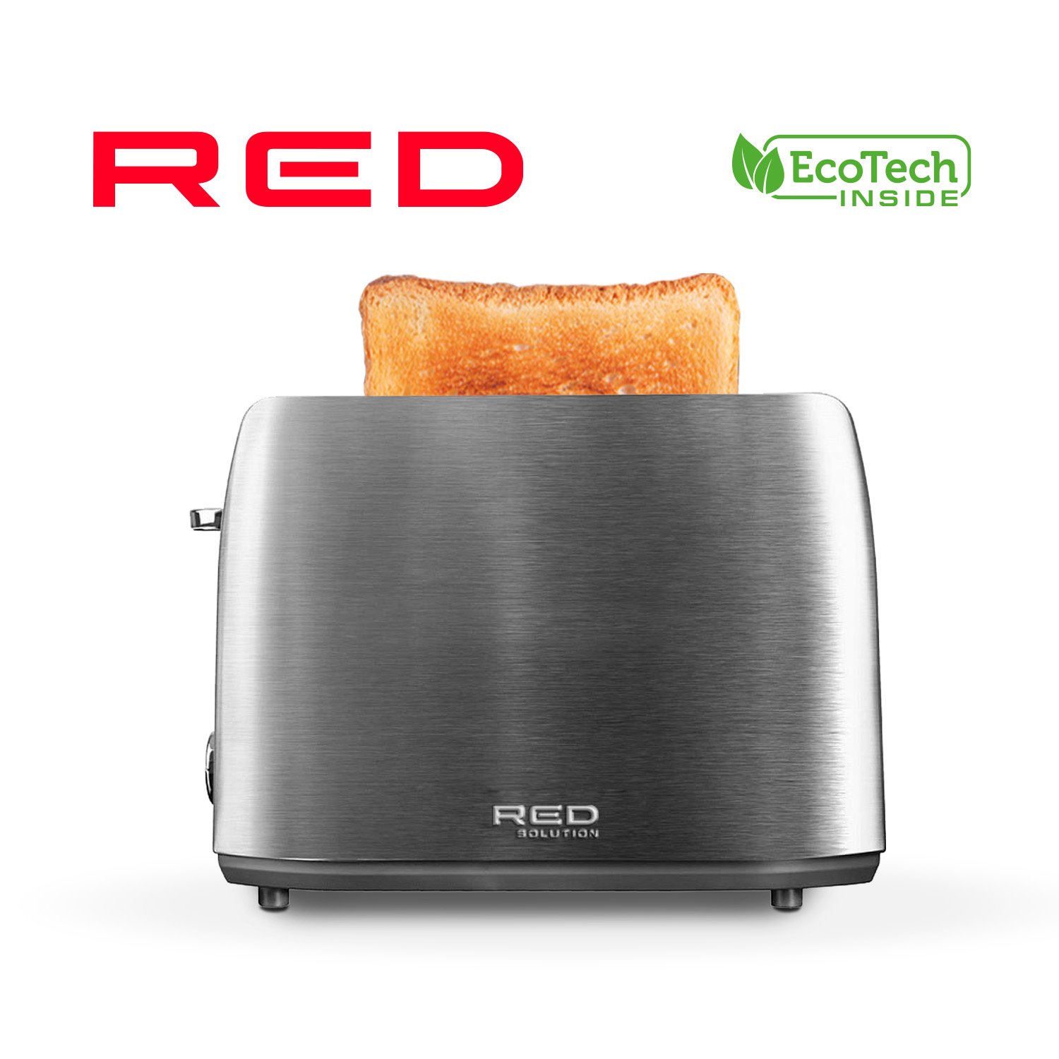 Тостер RED SOLUTION RT-M409 серебристый, серый тостер tefal cube tt420d30 с двумя слотами серебристый
