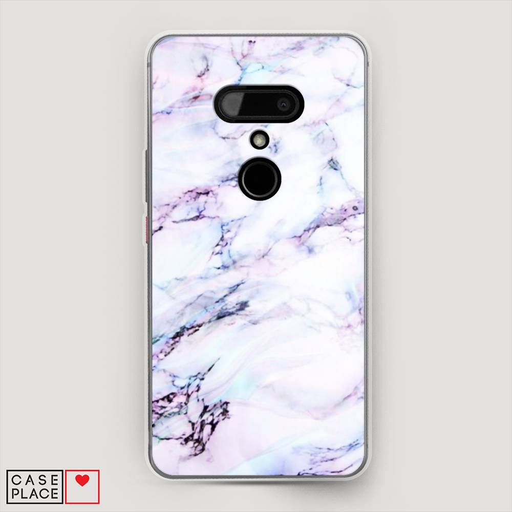 

Чехол на HTC U12 "Радужный мрамор", Серый;фиолетовый, 102050-3