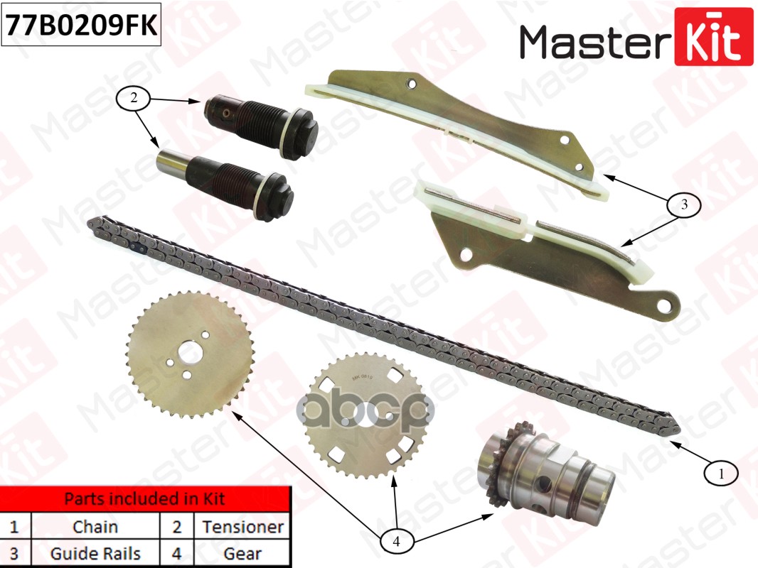 

Комплект Цепи Грм Master Kit 77B0209Fk