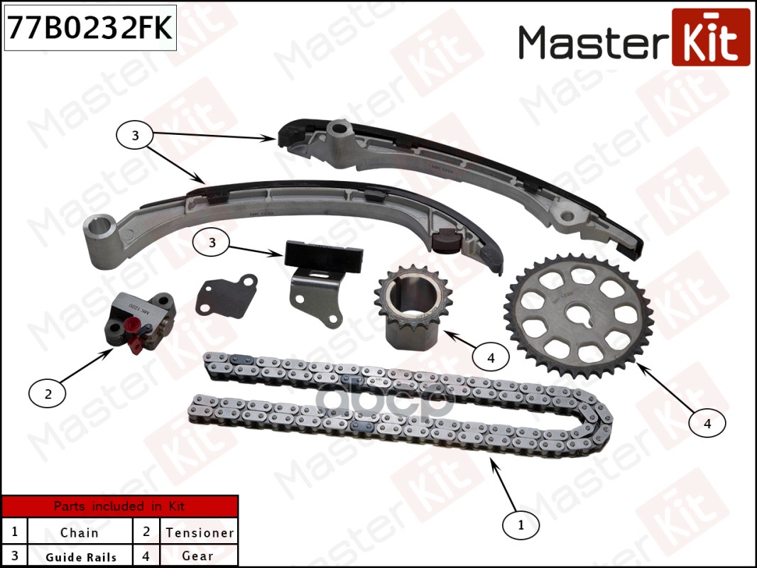 

Комплект Цепи Грм Master Kit 77B0232Fk