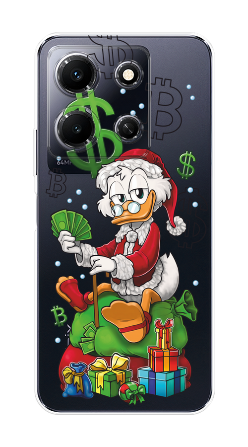 

Чехол Homey на Infinix Note 30i "Богатый санта Скрудж Макдак", Белый;красный;зеленый, 3104350-1
