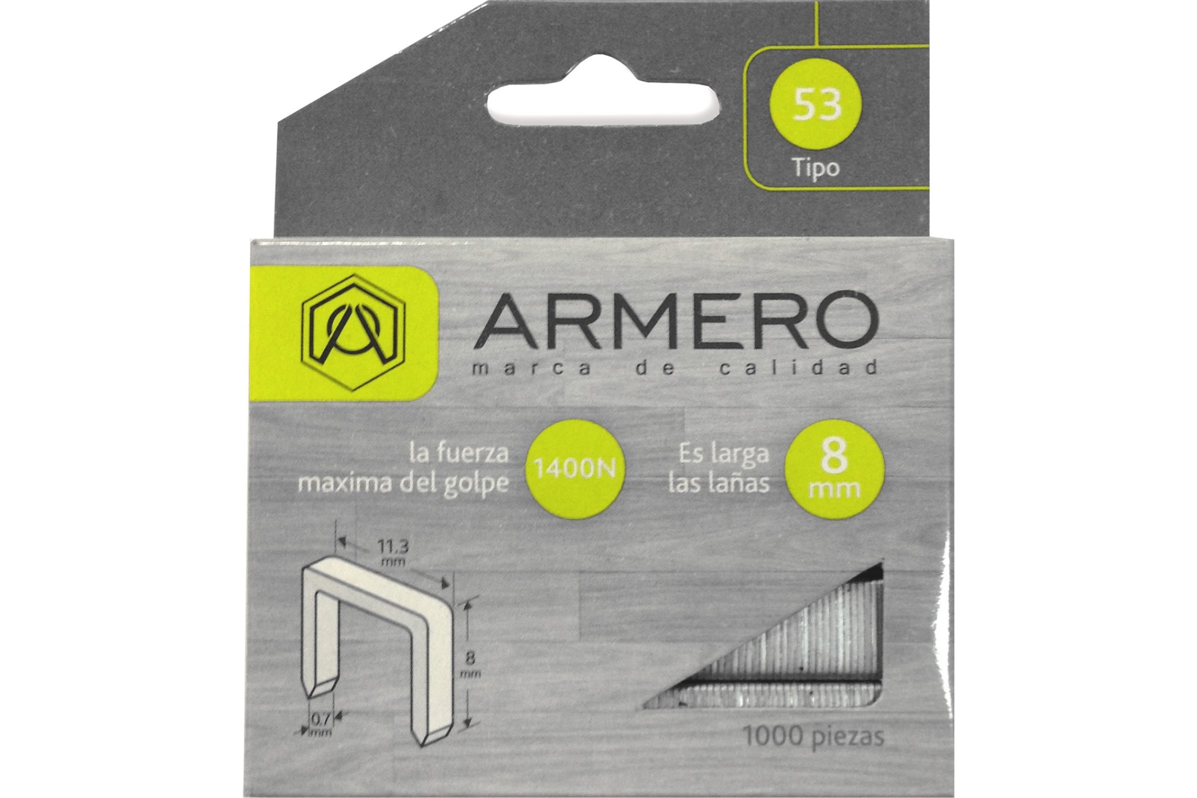ARMERO Скобы для степлера, тип 53, 8мм, 1000 шт А312/007