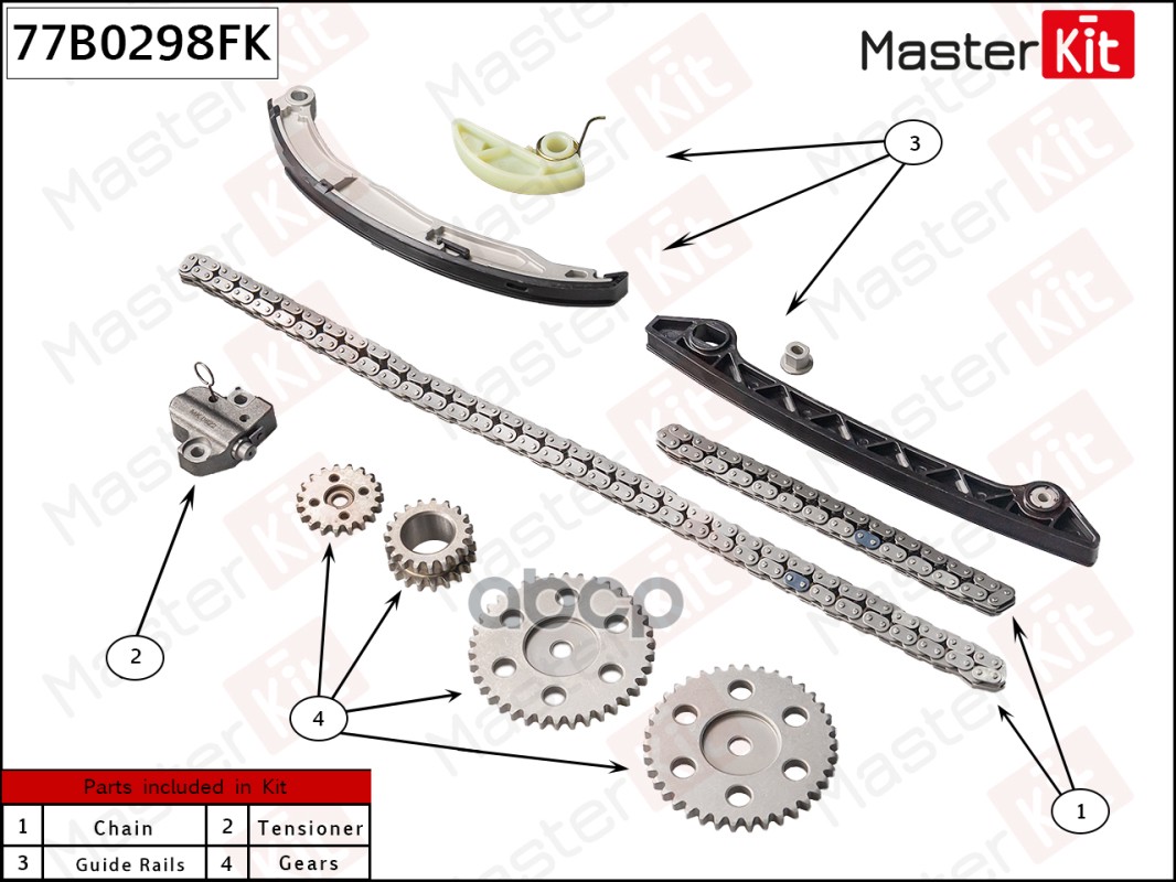 

Комплект Цепи Грм Master Kit 77B0298Fk