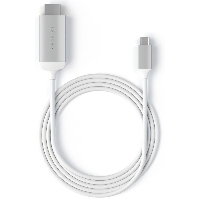 фото Кабель satechi usb type-c-hdmi, m-m 1,8м white/silver (st-chdmis)