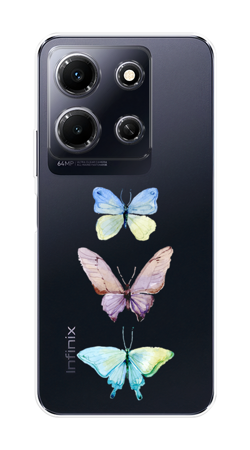 

Чехол Homey на Infinix Note 30i "Акварельные бабочки", Бирюзовый;розовый, 3104350-1