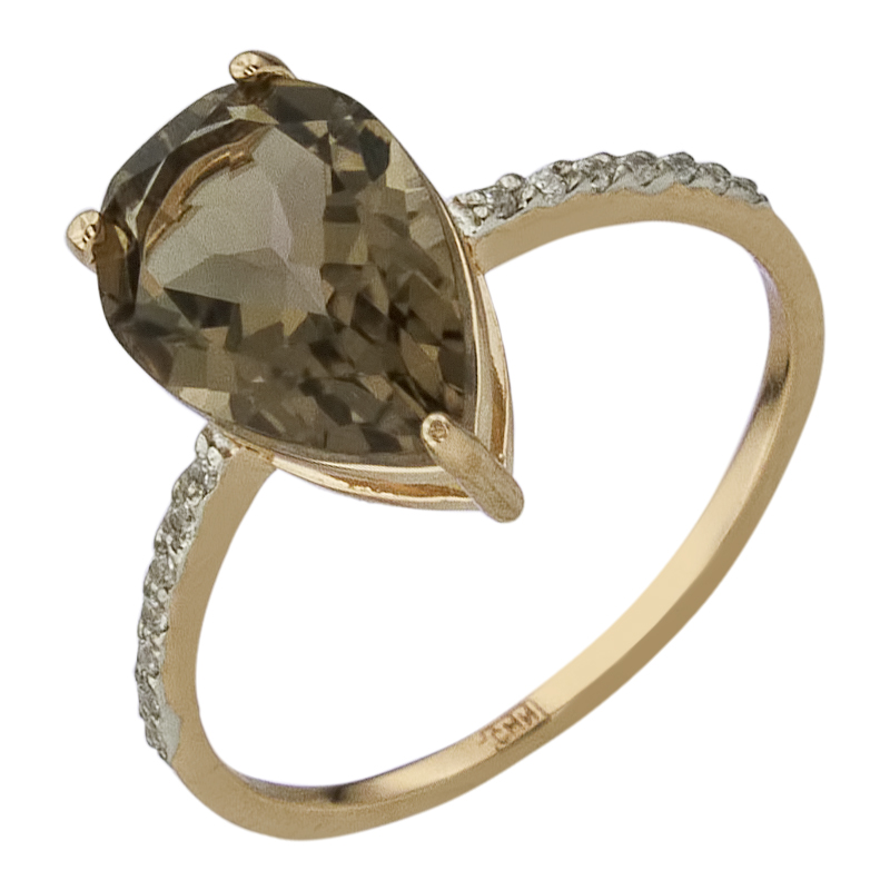 

Кольцо из золота c раухтопазом ALORIS Кольцо 1621РКц р. 17.5, Кольцо 1621РКц